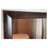 Large Rectangle Dark Brown Framed Mirror