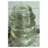 Bundle of Glass Electrical Insulators - Hemingray 45 & 16 and 2 Brookfield Beehives