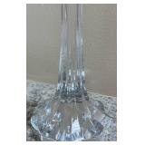 Pair of 10" Mikasa Lead Crystal Candle Holders Royal Crown