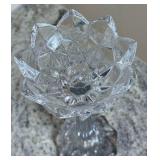 Pair of 10" Mikasa Lead Crystal Candle Holders Royal Crown