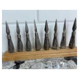 Sterling Silver Salt & Pepper Sets plus Silverplate Corn Picks Set
