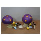 *2* Regal Art Metal Bee/Mushroom Garden Statues *2* Regal Art Metal Bee/Mushroom Garden Statues
