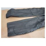 Hot Leathers Black Leather Chaps - Medium Hot Leathers Black Leather Chaps - Medium