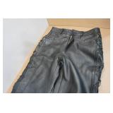 Hot Leathers Black Leather Chaps - Medium Hot Leathers Black Leather Chaps - Medium