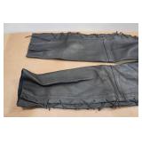 Hot Leathers Black Leather Chaps - Medium Hot Leathers Black Leather Chaps - Medium