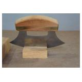 Alaskan Ulu Knife with Wood Block Alaskan Ulu Knife with Wood Block
