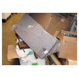 Pallet of Assorted - Microwave, Fishing Rods, Wood Clamps, Shampooer, Housewares Pallet of Assorted - Microwave, Fishing Rods, Wood Clamps, Shampooer, Housewares