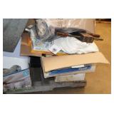 Pallet of Assorted - Microwave, Fishing Rods, Wood Clamps, Shampooer, Housewares Pallet of Assorted - Microwave, Fishing Rods, Wood Clamps, Shampooer, Housewares