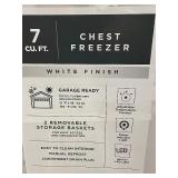 Vissani 7 Cu. Ft. Chest Freezer with White Finish and Removable Baskets