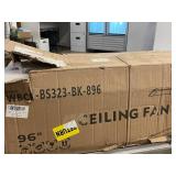 96 Inch Black Ceiling Fan in Open Box