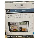 Vissani 2.6 Cu Ft Mini Refrigerator Black Finish Unopened