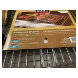 BBQ Tool Set with Grill Basket, Dual Grill Brush, and Kickstand Tongs