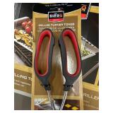 Mr. Bar-B-Q Deluxe Turner Tongs and Large Grilling Topper Set
