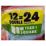 Brawny Tear-A-Square 3-Ply Paper Towels, 12 Double Rolls (Equals 24 Regular Rolls)