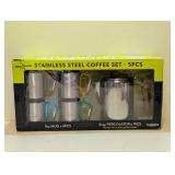 ALPINE MOUNTAIN STAINLESS STEEL COFFEE SET 5PC.