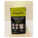 ALPINE MOUNTAIN STAINLESS STEEL COFFEE SET 5PC.