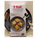 T-FAL CERAMIC NONSTICK 3PC. FRY PAN SET