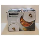TRAMONTINA ENAMELED CAST IRON DUTCH OVENS 2PK.