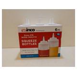 WINCO EASY FILL WIDE MOUTH SQUEEZE BOTTLES 6PK.