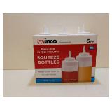 WINCO EASY FILL WIDE MOUTH SQUEEZE BOTTLES 6PK.
