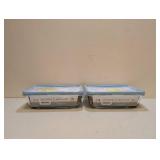 (2) ANCHOR & HOCKING LOCKING LID 6 CUP/1.4LITER STORAGE CONTAINERS
