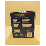 SNAPWARE PYREX 18PC. GLASS FOOD STORAGE SET