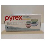 PYREX 8PC. GLASS MIXING BOWLS W/ LIDS