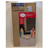 HOLIDAY TIME OUTDOOR DECOR 3PC. NATIVITY SCENE
