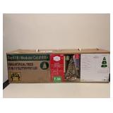 HOLIDAY TIME 7.5 PRE-LIT GLITTERING FROST PINE TREE