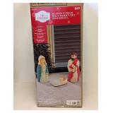 HOLIDAY TIME OUTDOOR DECOR 3PC. NATIVITY SCENE