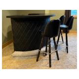 UL - Vintage Curved Bar with 4 Swivel Stools