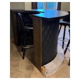 UL - Vintage Curved Bar with 4 Swivel Stools