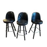 UL - Vintage Curved Bar with 4 Swivel Stools