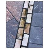 D - Outdoor Dining Table with 3 Cushioned Chairs and Umbrella