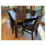 K - Dining Table with 6 Chairs and 18-Inch Leaf Extension