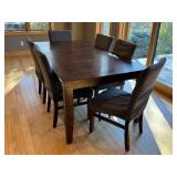 K - Dining Table with 6 Chairs and 18-Inch Leaf Extension