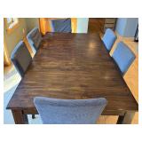 K - Dining Table with 6 Chairs and 18-Inch Leaf Extension