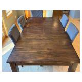 K - Dining Table with 6 Chairs and 18-Inch Leaf Extension