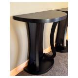 ULMBR - Pair of Black Demi-Lune Console Tables