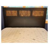 UL - Queen Bed Frame with Wood Panel Headboard and Footboard