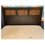 UL - Queen Bed Frame with Wood Panel Headboard and Footboard