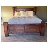 ULMBR - King Size Wooden Bed Frame with Headboard