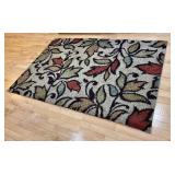 FLR - Orian Rugs Getty Beige Area Rug 63x90 Inch Floral Pattern
