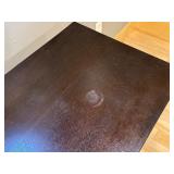 FLR - Modern Black Wood Console Table with Shelves and Drawer