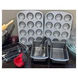 K - Baking Essentials Bundle with Bowls, Loaf Pans, Muffin Trays, and Utensils