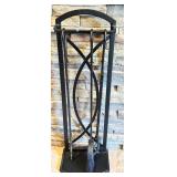 LR - Black Metal Fireplace Tool Set with Stand, 28 Inch