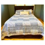 ML - Beautiful Queen Wooden Bed Frame with Headboard, Footboard