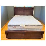 ML - Beautiful Queen Wooden Bed Frame with Headboard, Footboard