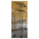 G - Metal Wire Shelving Rack on Casters, 4-Tier