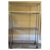 G - Metal Wire Shelving Rack on Casters, 4-Tier